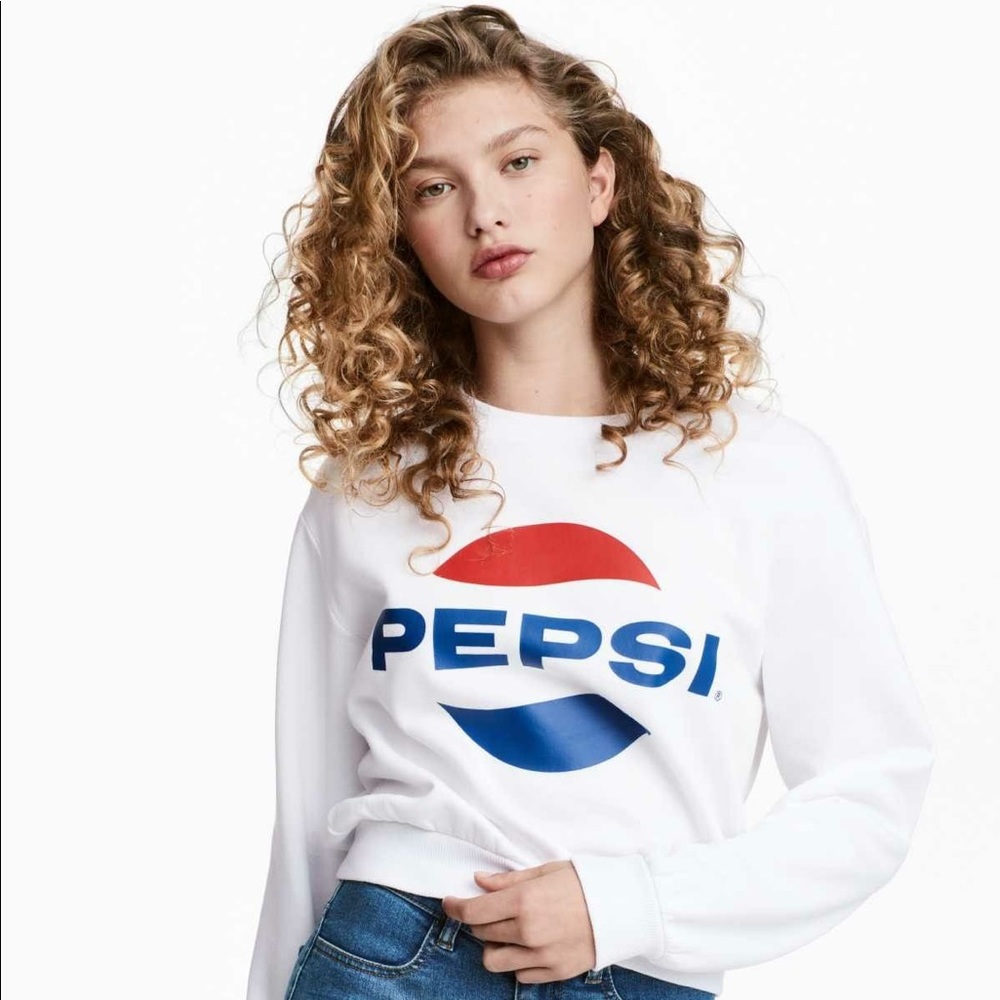 WORN TWICE H&M Pepsi Cropped Crewneck